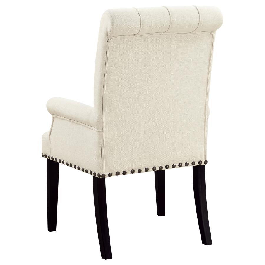 (image for) Alana Fabric Upholstered Dining Arm Chair Beige