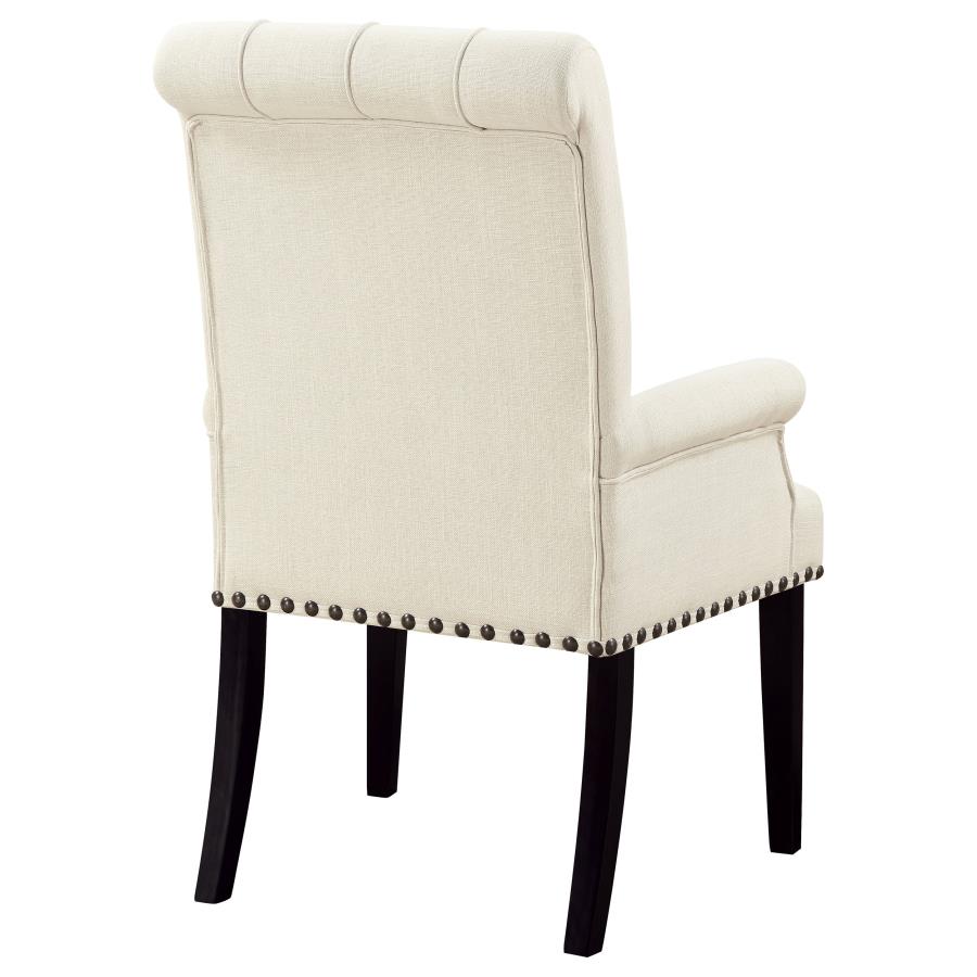 (image for) Alana Fabric Upholstered Dining Arm Chair Beige