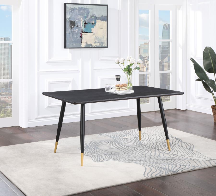 (image for) Zetta Rectangular 60-inch Wood Dining Table Black