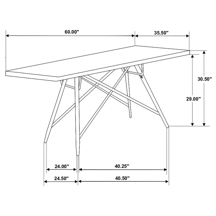 (image for) Gabrielle 5-piece Marble Top Dining Table Set White and Grey