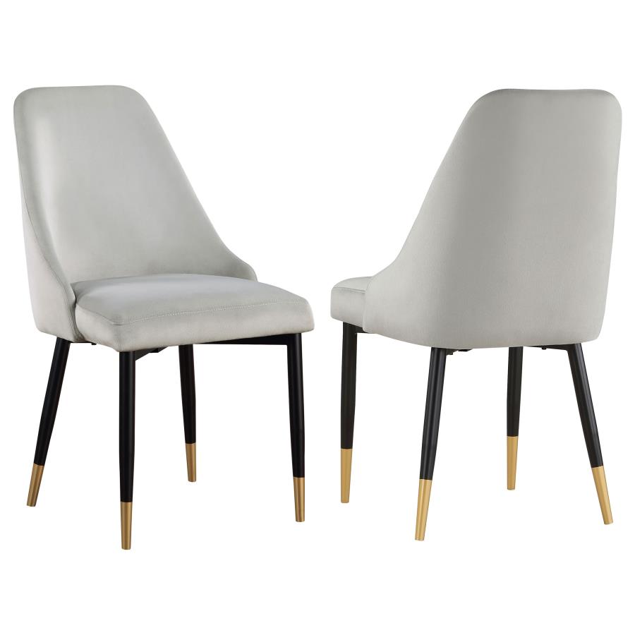 (image for) Gabrielle Upholstered Dining Side Chair Grey (Set of 2)