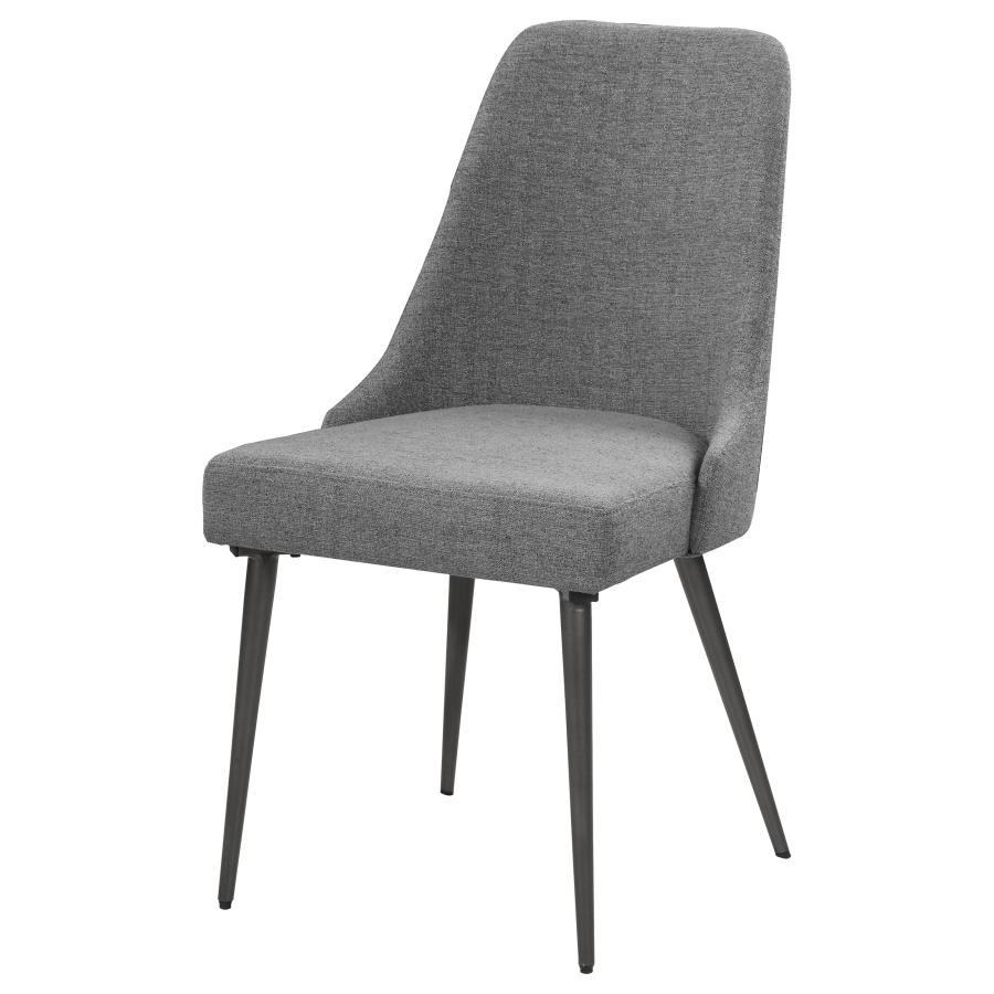 (image for) Alan Fabric Upholstered Dining Side Chair Grey (Set of 2)