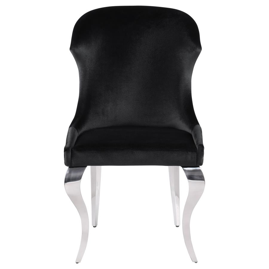 (image for) Cheyanne Upholstered Dining Side Chair Black (Set of 2)