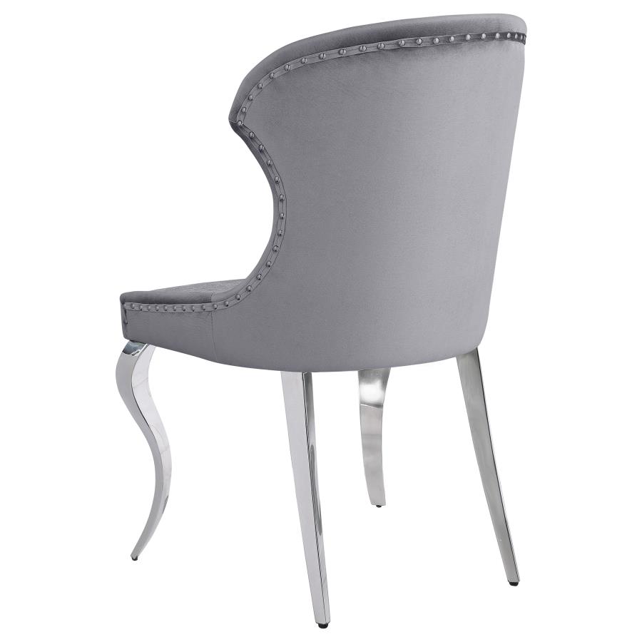 (image for) Cheyanne Upholstered Dining Side Chair Grey (Set of 2)