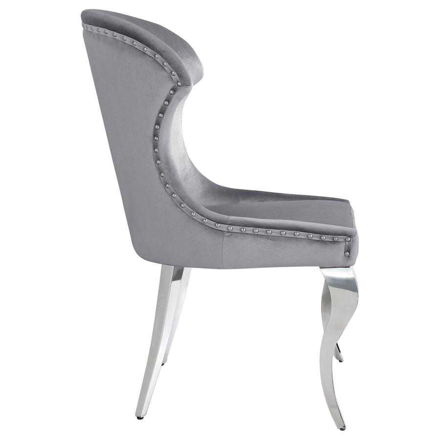 (image for) Cheyanne Upholstered Dining Side Chair Grey (Set of 2)