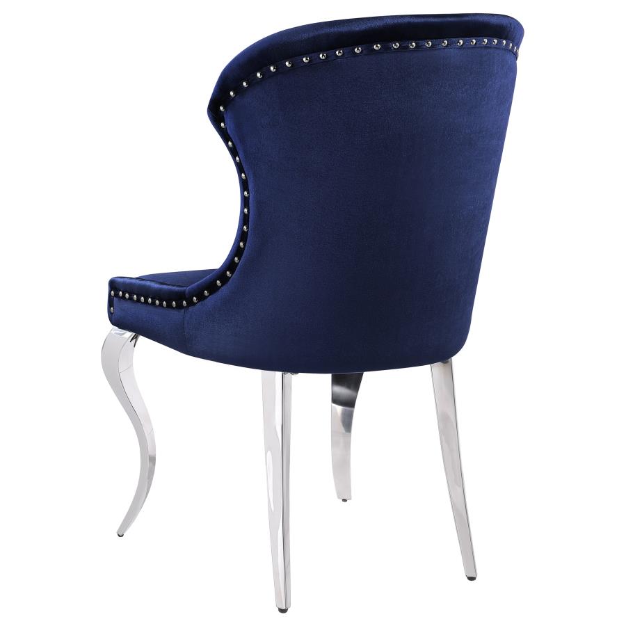 (image for) Cheyanne Upholstered Dining Side Chair Ink Blue (Set of 2)