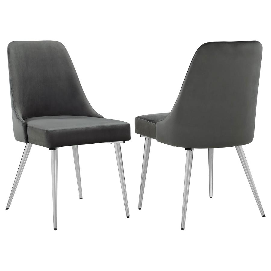 (image for) Cabianca Upholstered Dining Side Chair Grey (Set of 2)