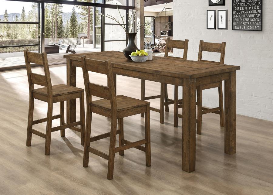 (image for) Coleman 5-piece Counter Height Dining Set Golden Brown - Click Image to Close