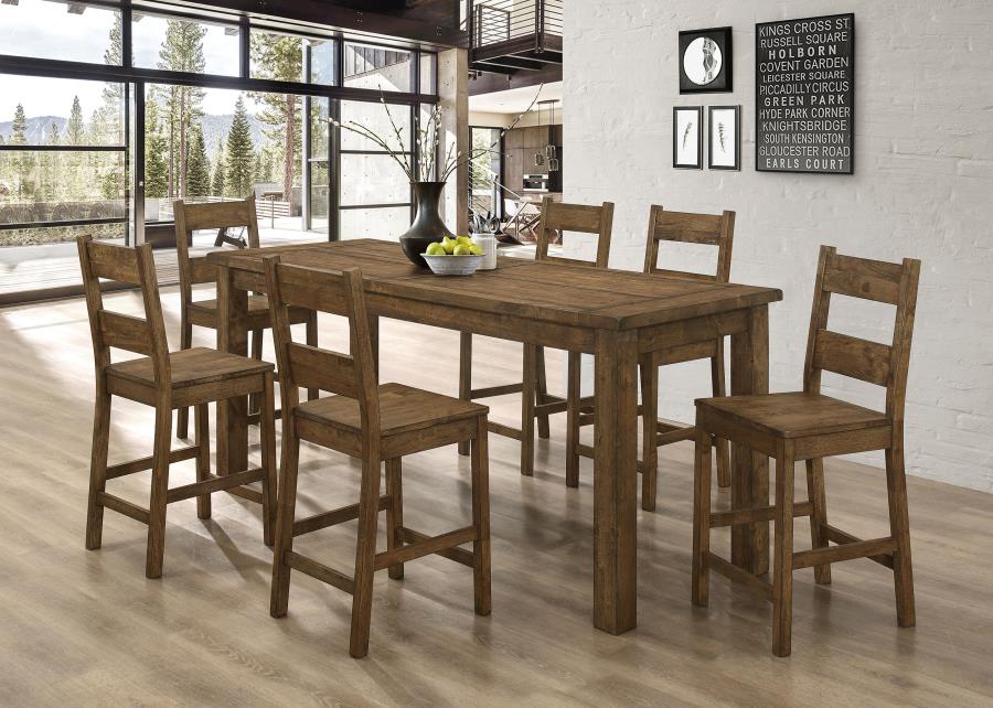 (image for) Coleman 7-piece Counter Height Dining Set Golden Brown