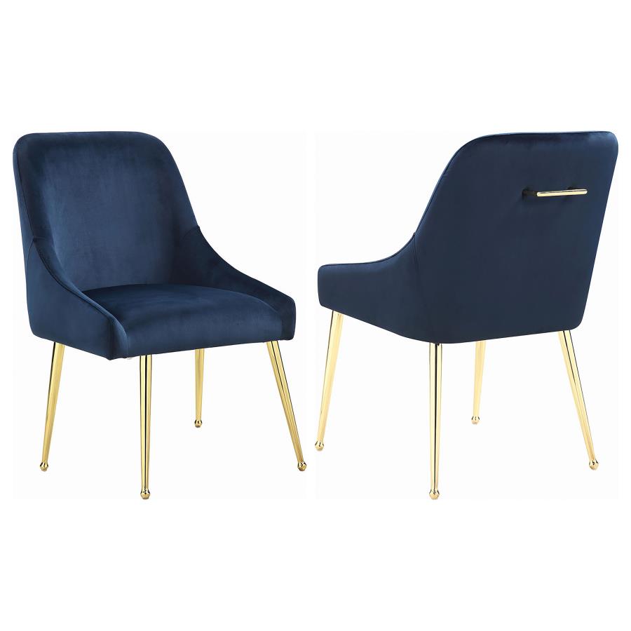 (image for) Mayette Upholstered Dining Side Chair Blue (Set of 2)