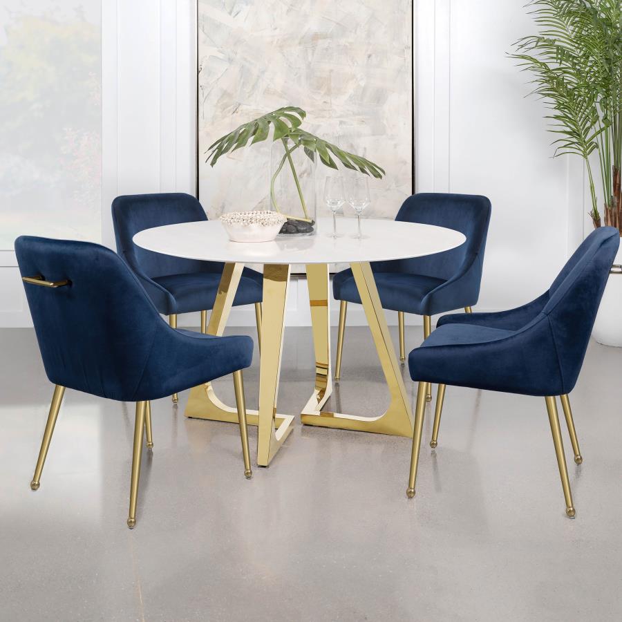 (image for) Mayette Upholstered Dining Side Chair Blue (Set of 2)