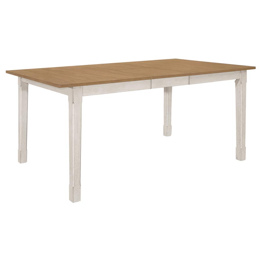 (image for) Kirby 71-inch Extension Leaf Dining Table Rustic Off White