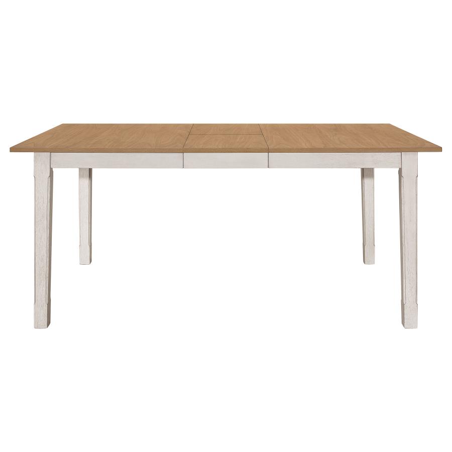 (image for) Kirby 71-inch Extension Leaf Dining Table Rustic Off White