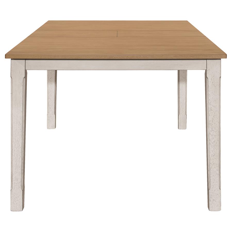 (image for) Kirby 71-inch Extension Leaf Dining Table Rustic Off White