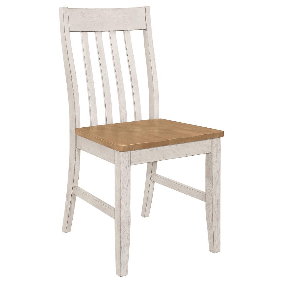 (image for) Kirby Wood Dining Side Chair Rustic Off White (Set of 2)