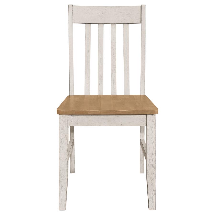 (image for) Kirby Wood Dining Side Chair Rustic Off White (Set of 2)