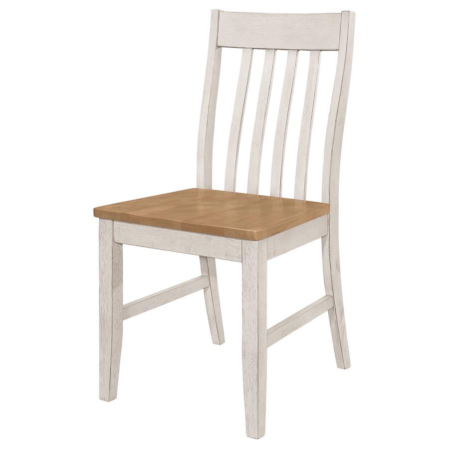 (image for) Kirby Wood Dining Side Chair Rustic Off White (Set of 2)