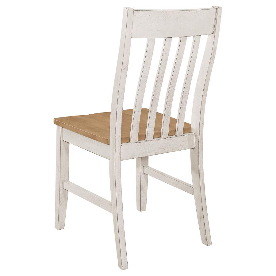 (image for) Kirby Wood Dining Side Chair Rustic Off White (Set of 2)