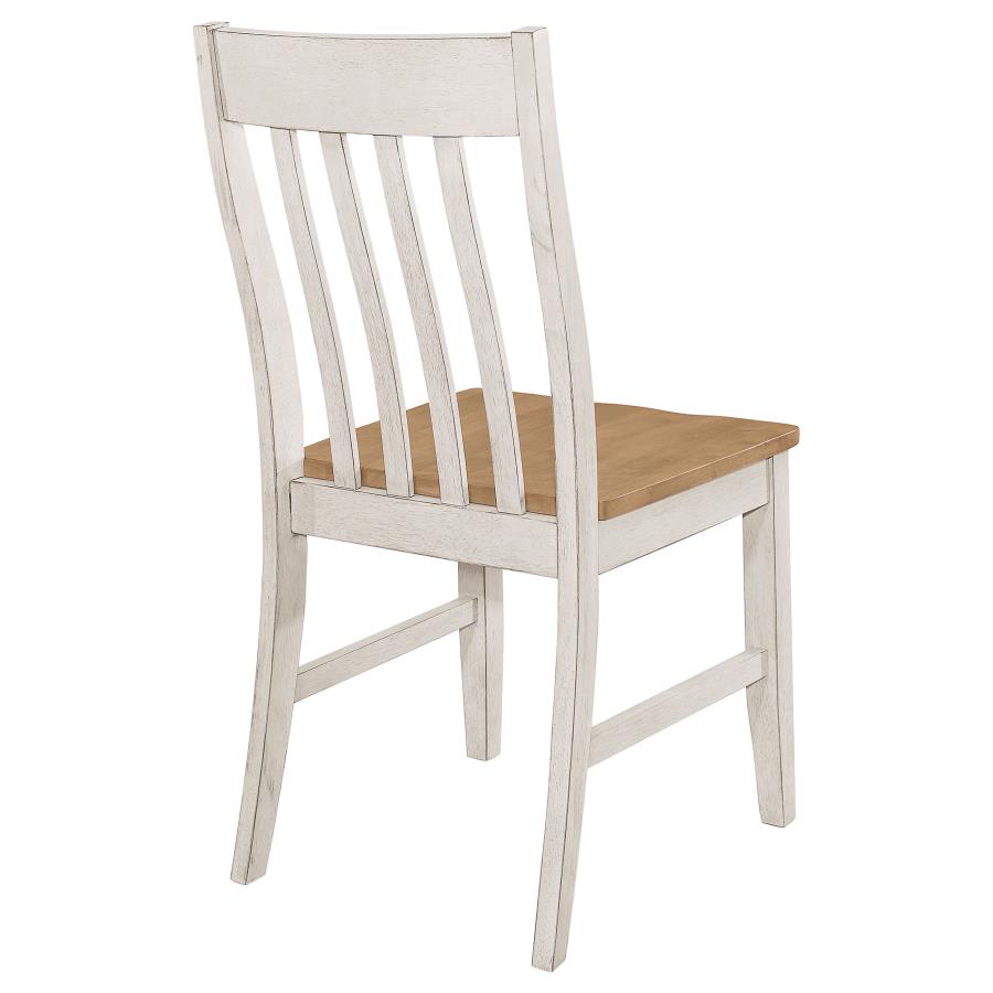 (image for) Kirby Wood Dining Side Chair Rustic Off White (Set of 2)