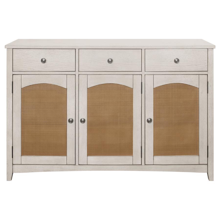 (image for) Kirby 3-drawer Sideboard Buffet Cabinet Rustic Off White