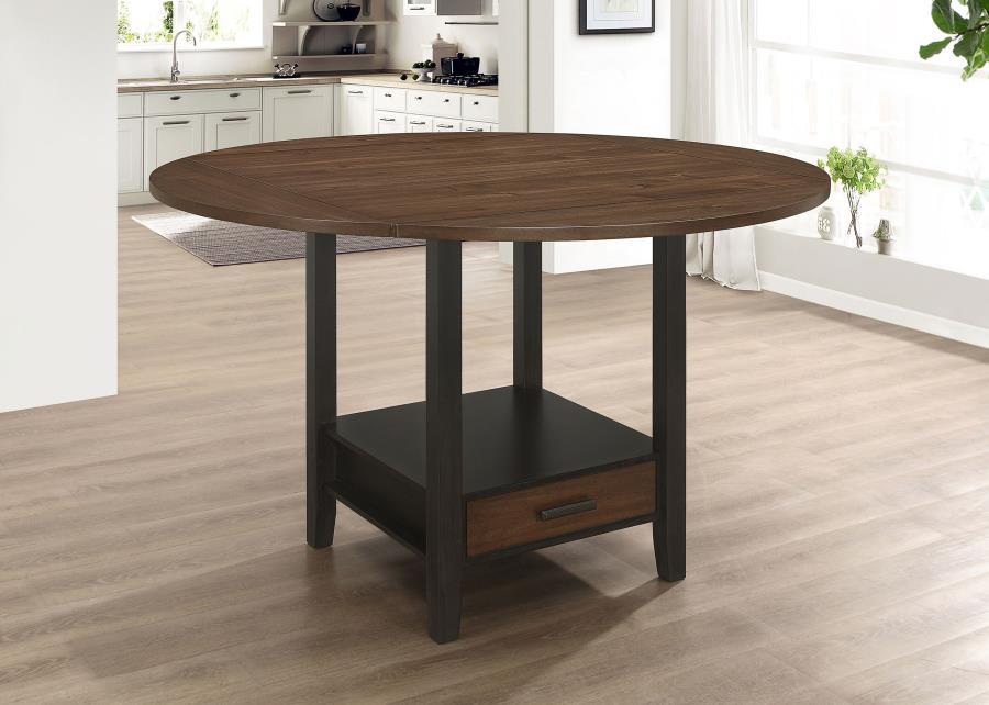 (image for) Sanford 60-inch Extension Leaf Counter Dining Table Espresso