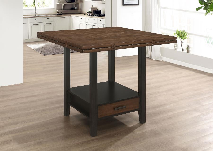 (image for) Sanford 60-inch Extension Leaf Counter Dining Table Espresso