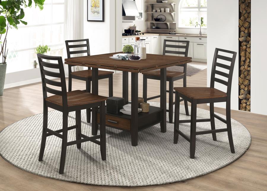 (image for) Sanford 60-inch Extension Leaf Counter Dining Table Espresso