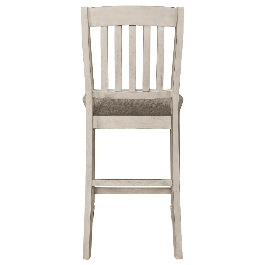 (image for) Sarasota Wood Counter Chair Rustic Cream (Set of 2)