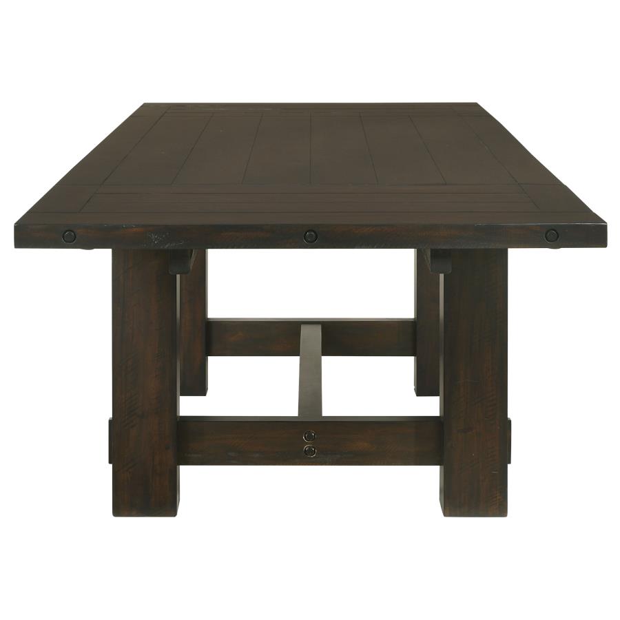 (image for) Calandra 121-inch Extension Leaf Dining Table Vintage Java