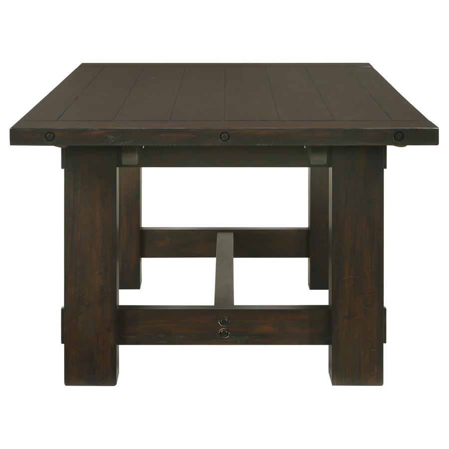 (image for) Calandra 121-inch Extension Leaf Dining Table Vintage Java