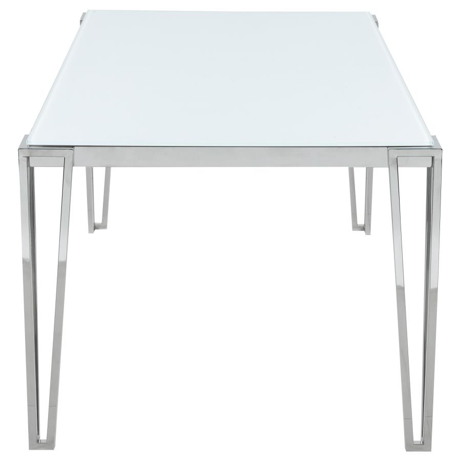 (image for) Pauline Rectangular 64-inch Glass Top Dining Table Chrome