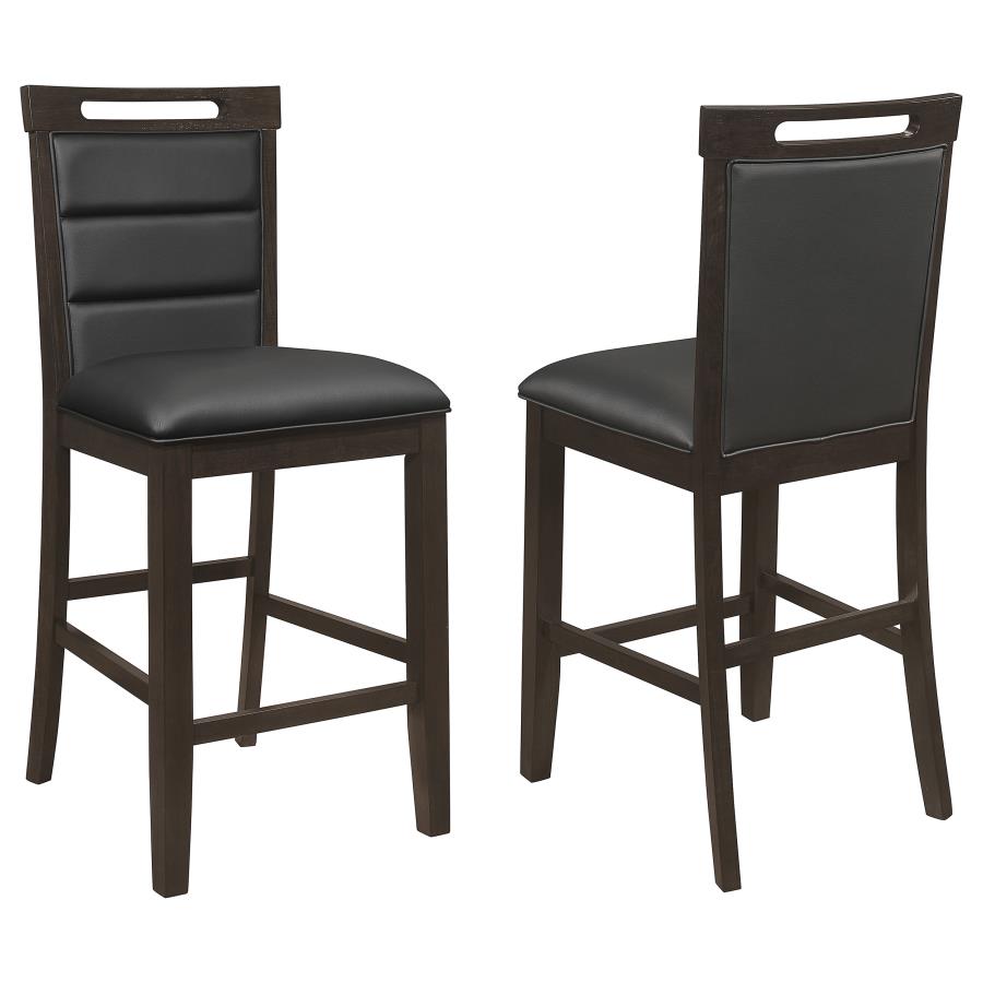 (image for) Prentiss Upholstered Counter Chair Cappuccino (Set of 2) - Click Image to Close