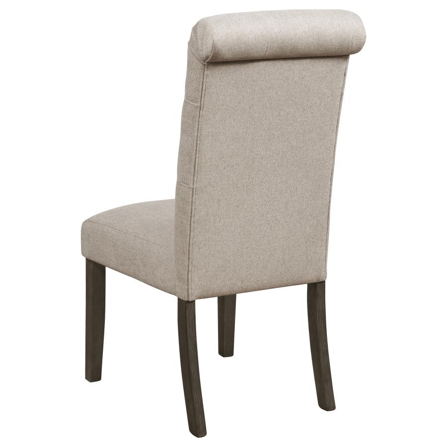 (image for) Balboa Fabric Upholstered Dining Side Chair Beige (Set of 2)