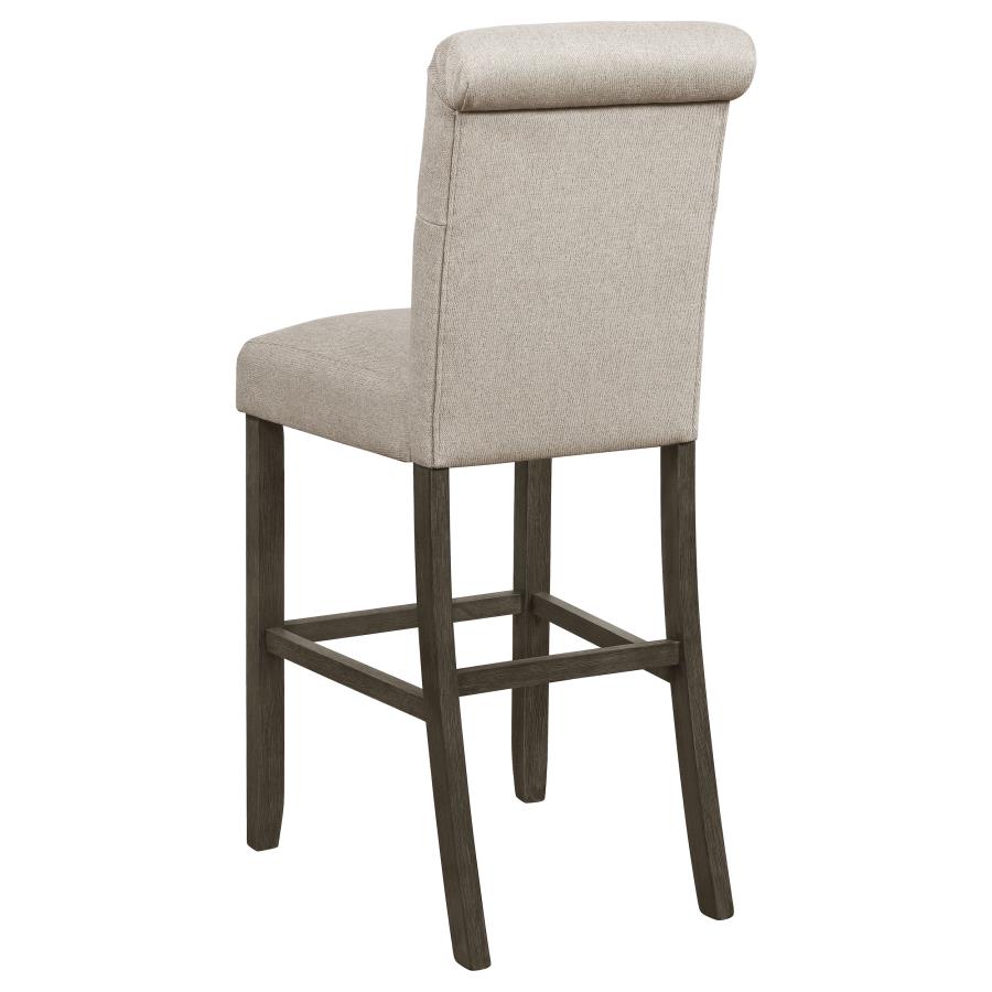 (image for) Balboa Fabric Upholstered Bar Chair Beige (Set of 2)