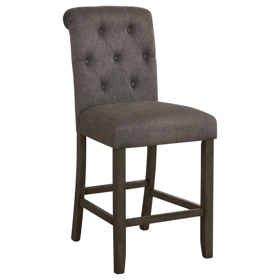 (image for) Balboa Fabric Upholstered Counter Chair Grey (Set of 2)