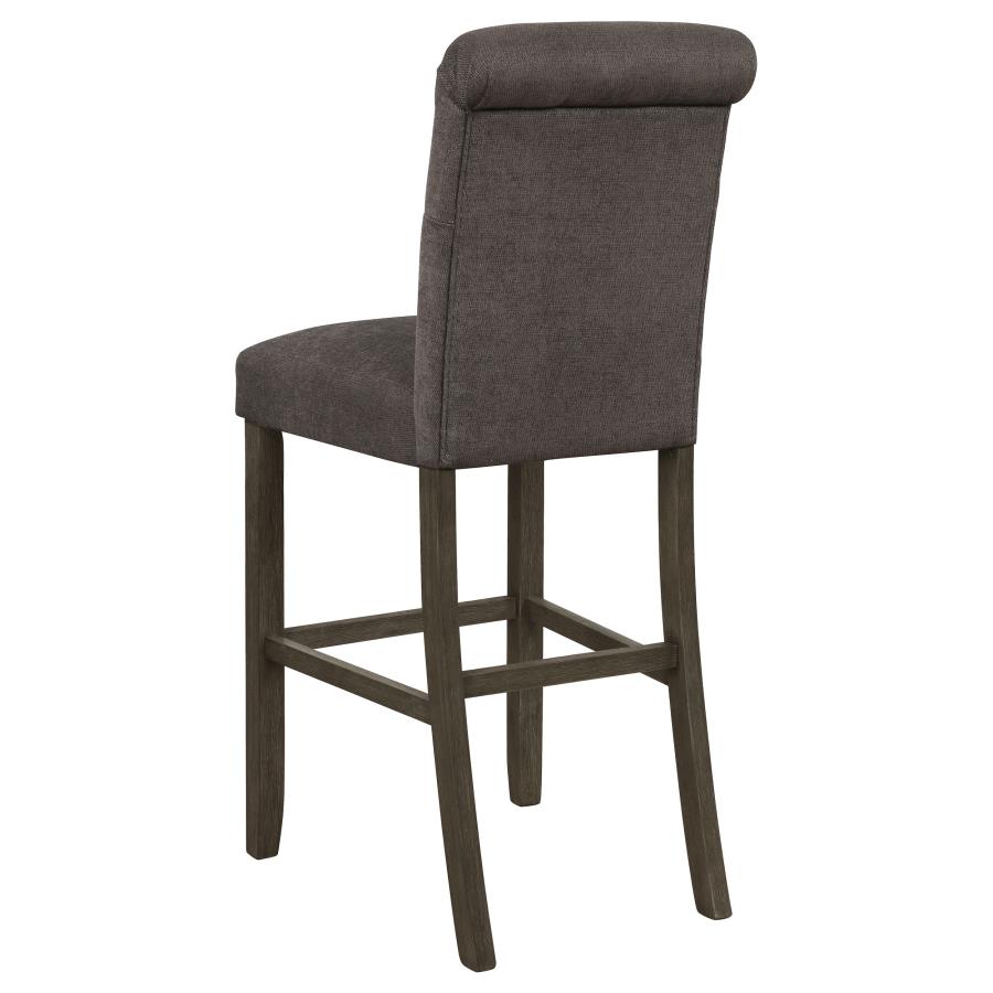 (image for) Balboa Fabric Upholstered Bar Chair Grey (Set of 2)