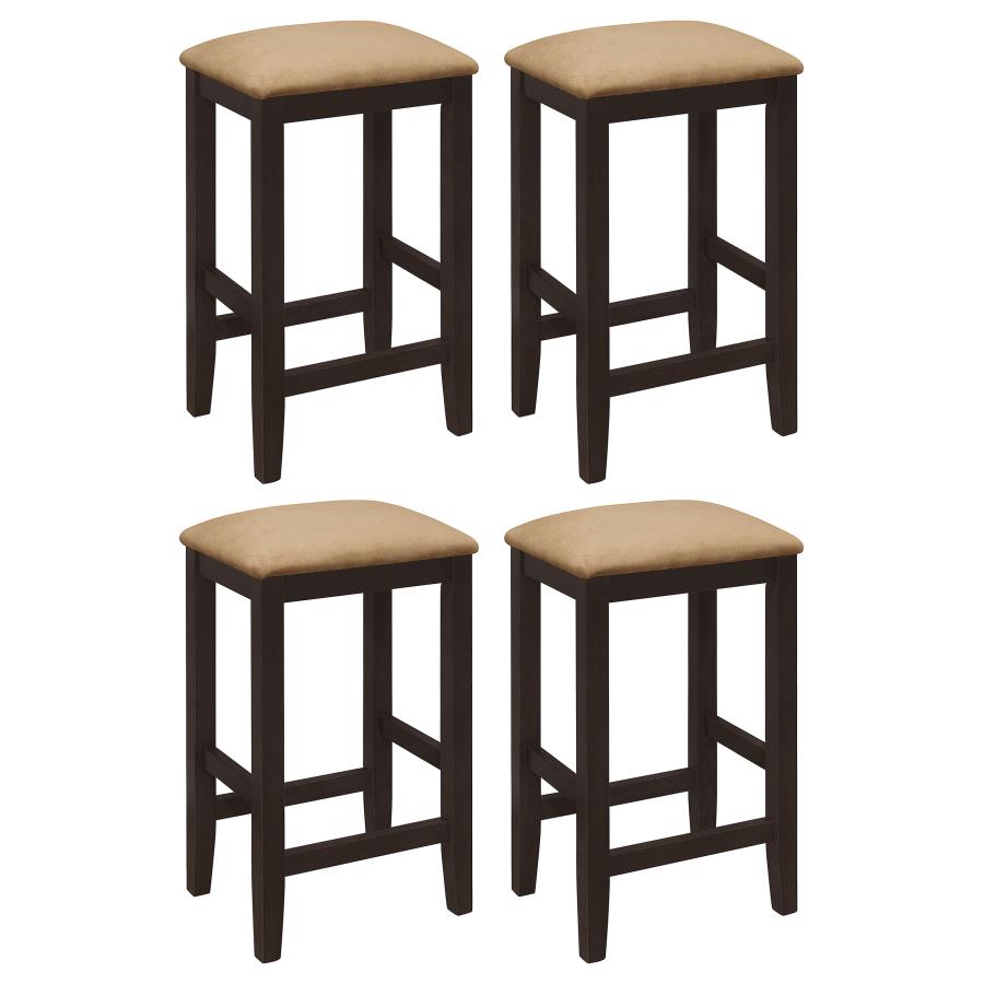 (image for) Gabriel Backless Counter Stool Cappuccino (Set of 4)