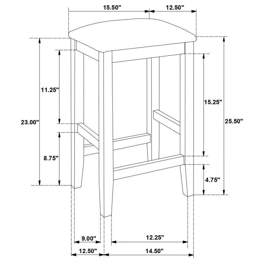 (image for) Gabriel Backless Counter Stool Cappuccino (Set of 4)