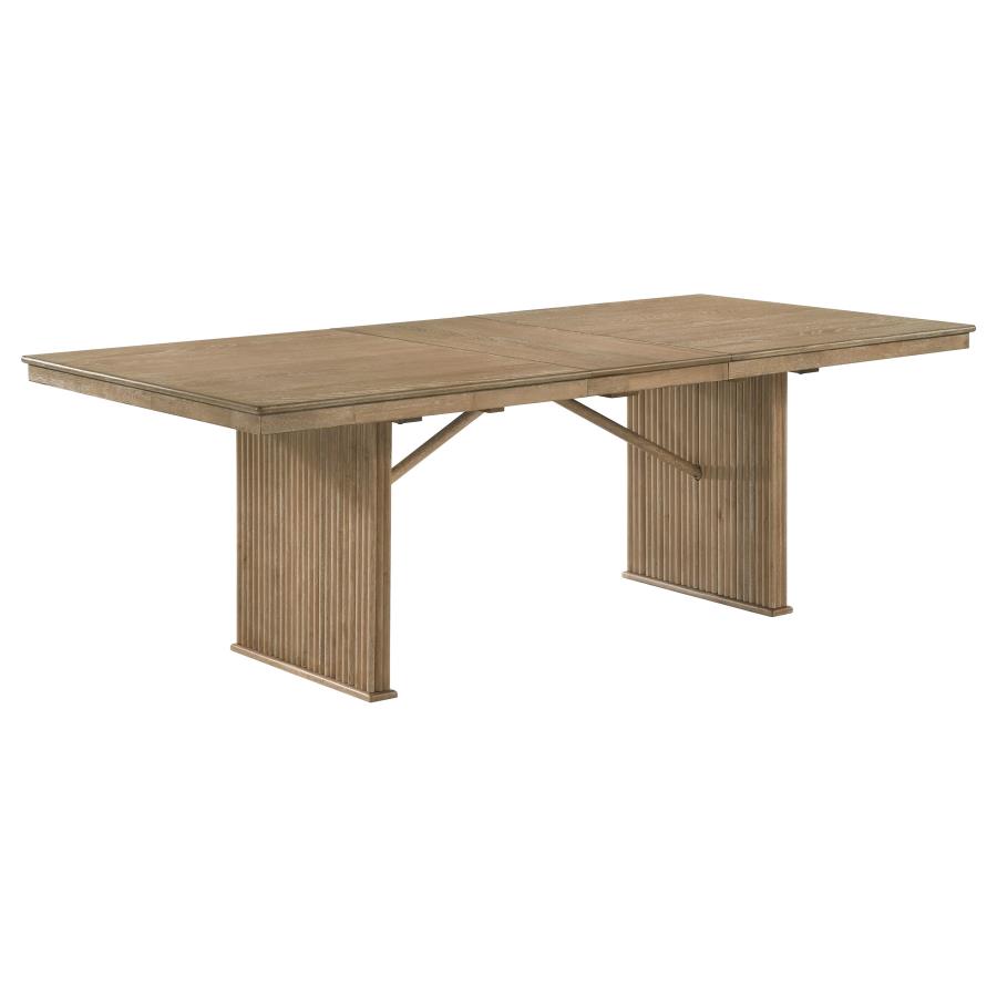 (image for) Adina 89-inch Extension Dining Table Distressed Light Brown