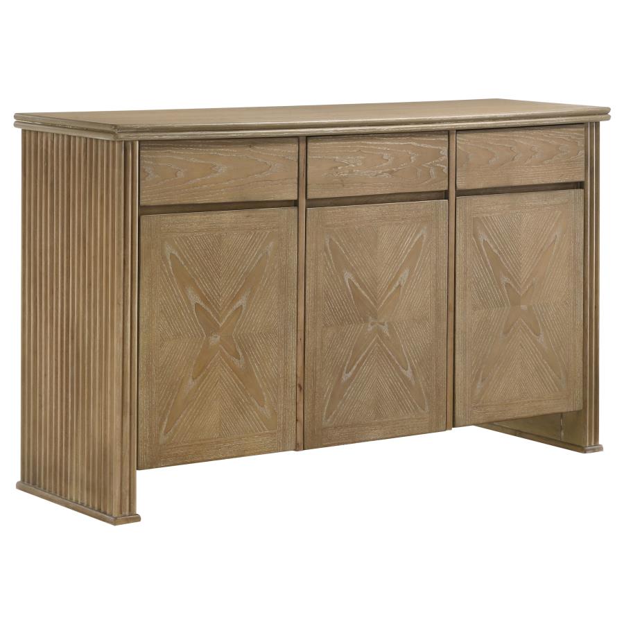 (image for) Adina 3-door 59-inch Sideboard Server Distressed Light Brown