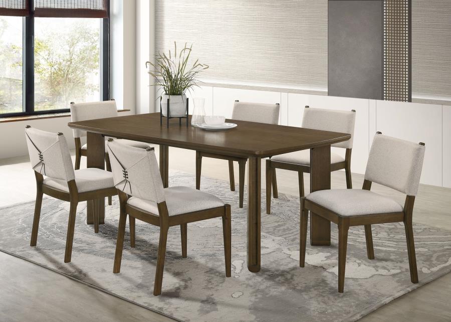 (image for) Ottowa 7-piece Rectangular Wood Dining Room Table Set Brown