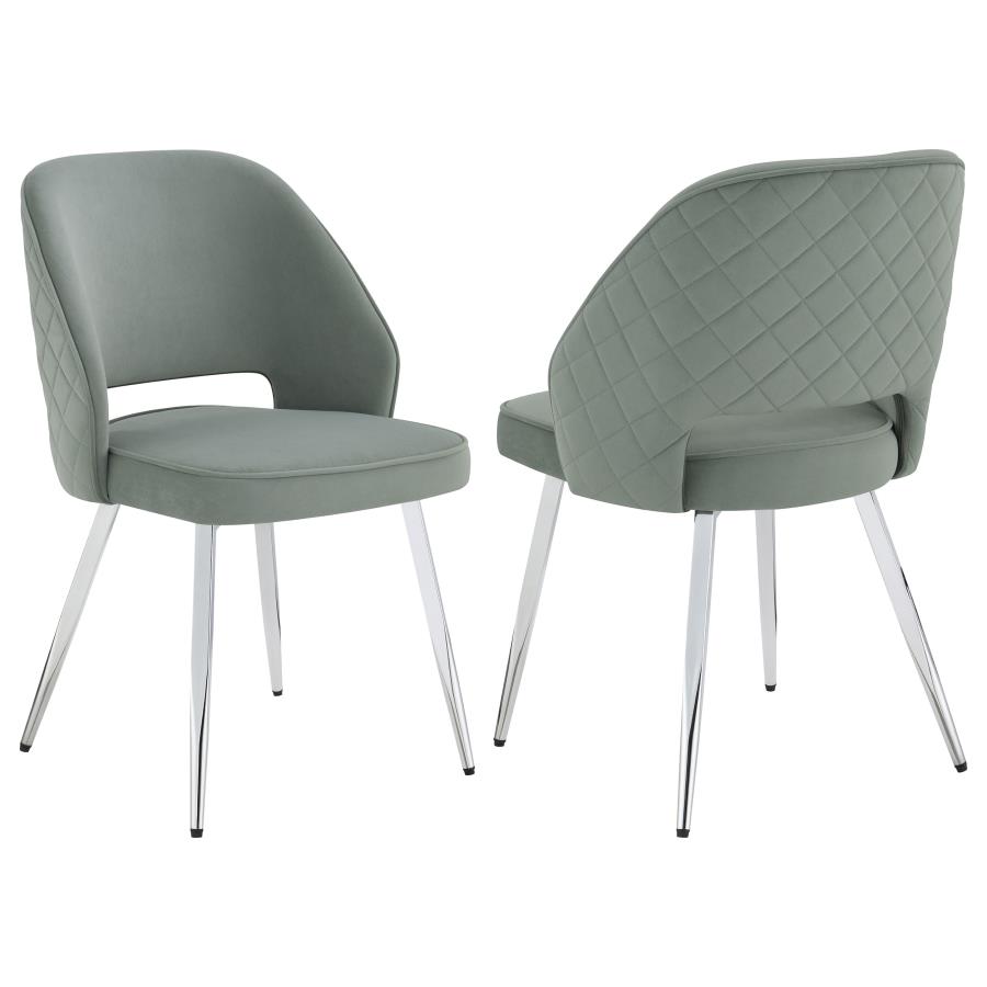 (image for) Hastings Upholstered Dining Side Chair Grey (Set of 2)