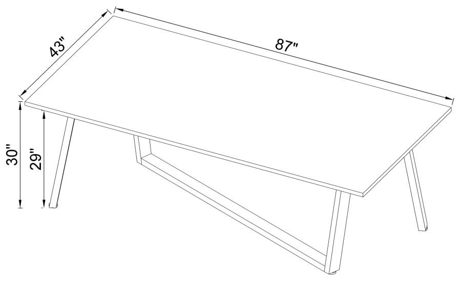 (image for) Mayer Rectangular 87-inch Faux Marble Dining Table White