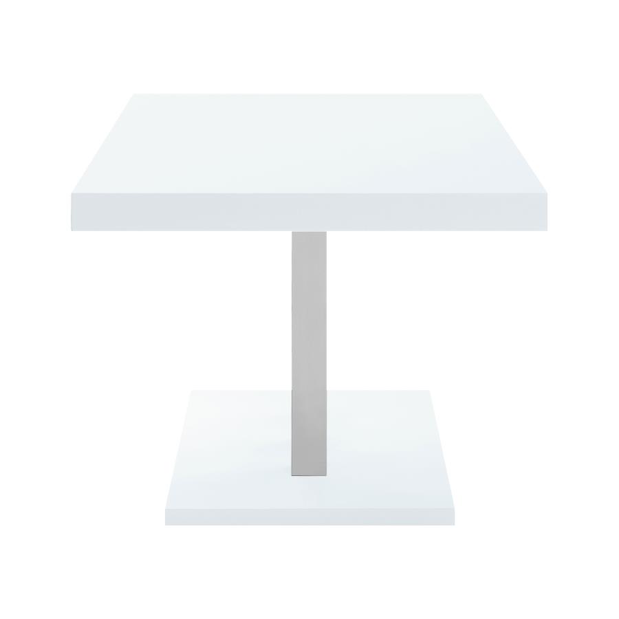 (image for) Brooklyn Rectangular 63-inch Dining Table White High Gloss