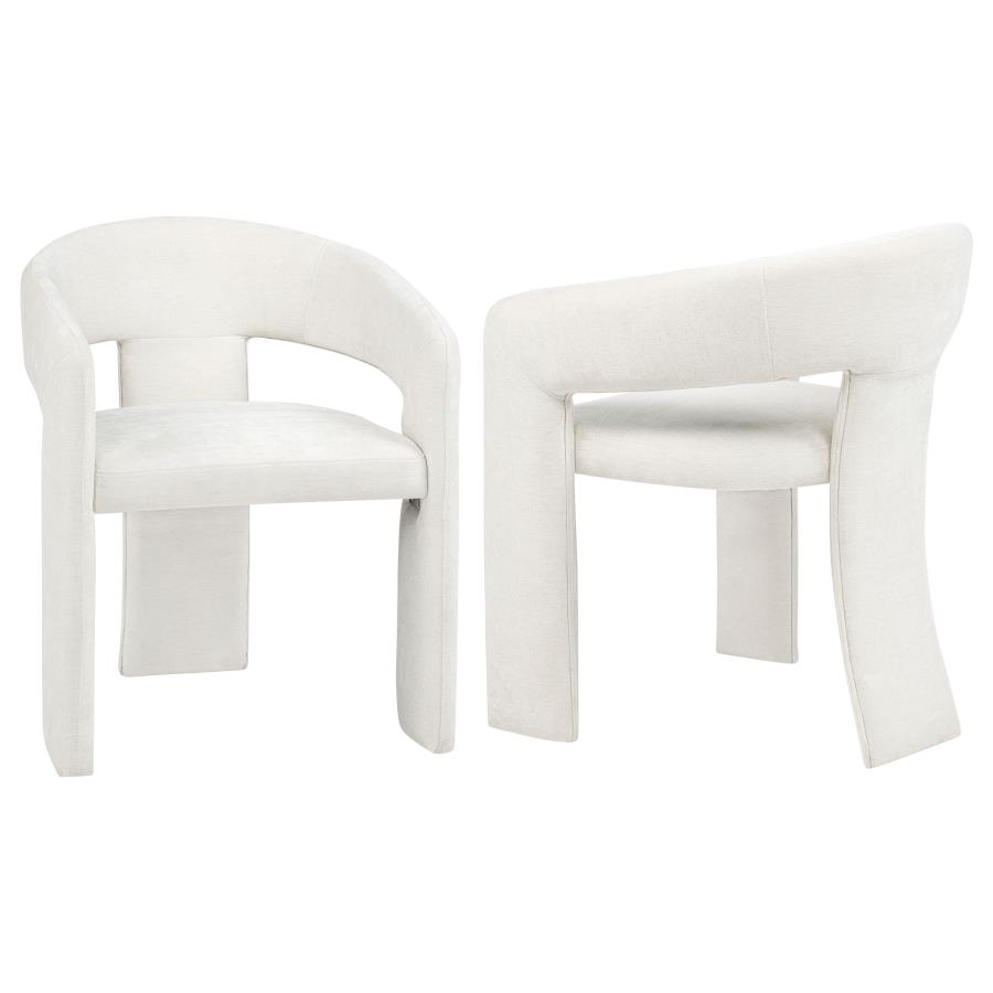 (image for) Carlow Upholstered Dining Arm Chair White (Set of 2)
