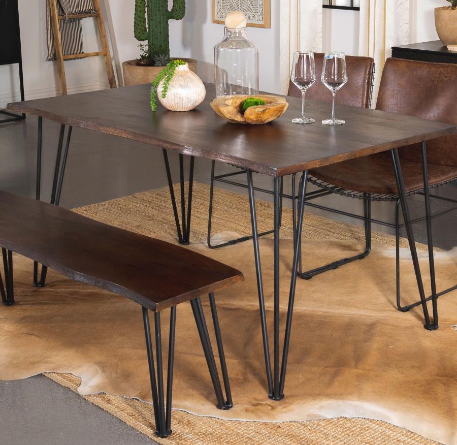 (image for) Topeka 60-inch Live Edge Dining Table Mango Cocoa