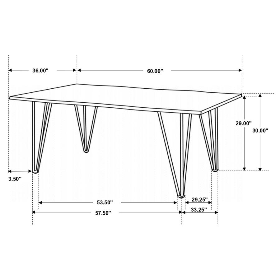 (image for) Topeka 60-inch Live Edge Dining Table Mango Cocoa