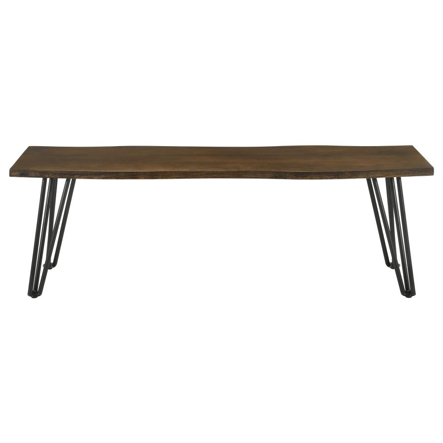 (image for) Topeka Live Edge Wood Dining Bench Mango Cocoa