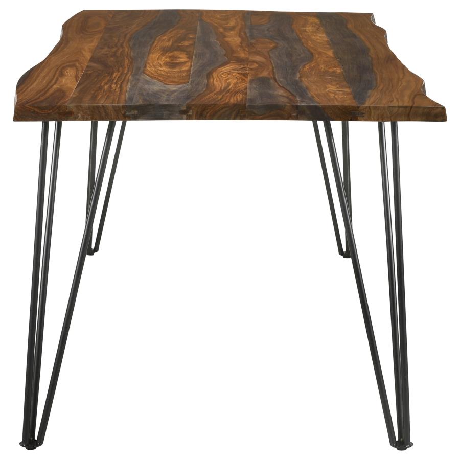 (image for) Neve 80-inch Live Edge Dining Table Grey Sheesham