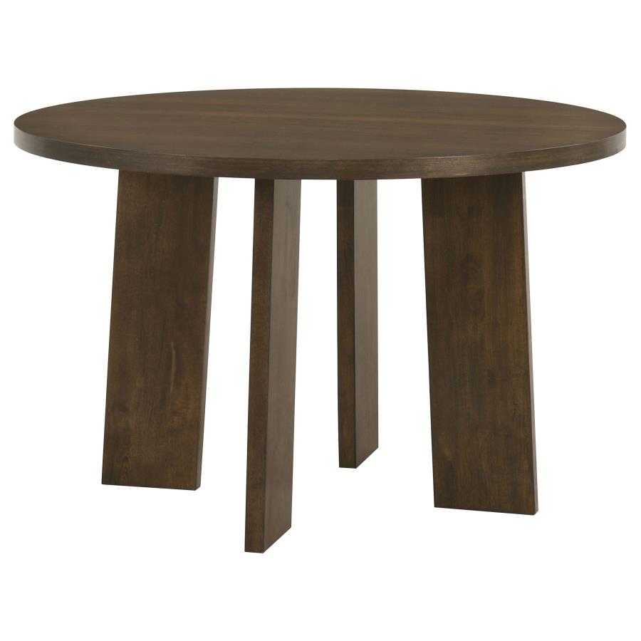 (image for) Strouse 47-inch Round Wood Dining Room Table Walnut